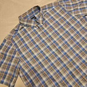 Marmot Men's Multi-Color Plaid Short Sleeve Shirt Blue Gray Mens XL